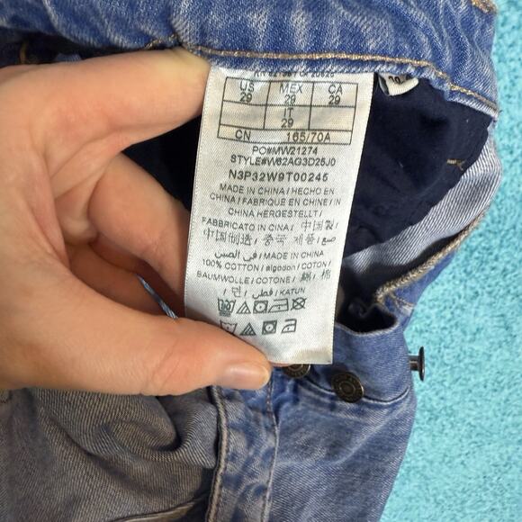 Vintage Guess Jeans Women’s 29 – TomBoy– Blue Distressed Denim Y2K Fits 32x26 - Picture 13 of 16